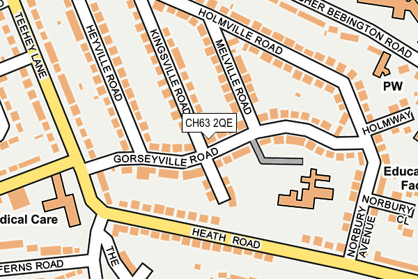 CH63 2QE map - OS OpenMap – Local (Ordnance Survey)