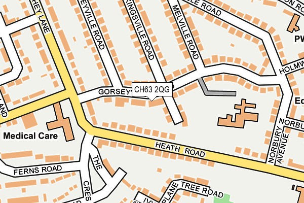 CH63 2QG map - OS OpenMap – Local (Ordnance Survey)