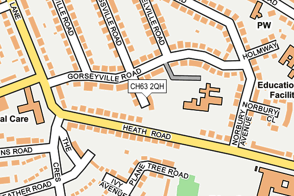 CH63 2QH map - OS OpenMap – Local (Ordnance Survey)