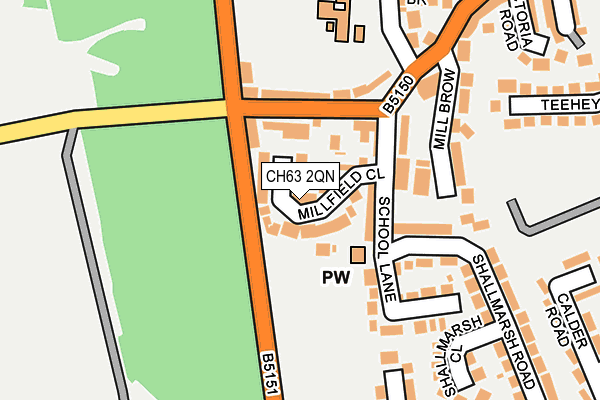 CH63 2QN map - OS OpenMap – Local (Ordnance Survey)