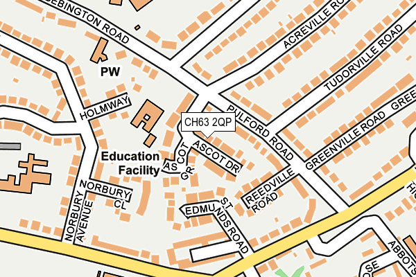 CH63 2QP map - OS OpenMap – Local (Ordnance Survey)