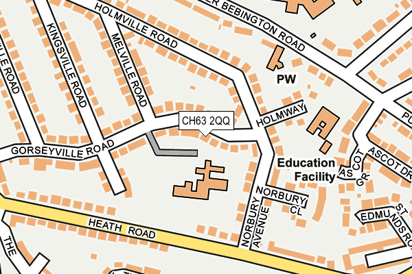 CH63 2QQ map - OS OpenMap – Local (Ordnance Survey)