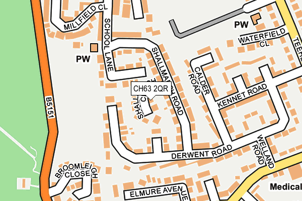 CH63 2QR map - OS OpenMap – Local (Ordnance Survey)