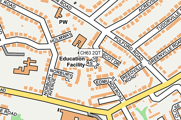 CH63 2QT map - OS OpenMap – Local (Ordnance Survey)