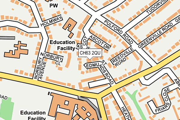 CH63 2QU map - OS OpenMap – Local (Ordnance Survey)