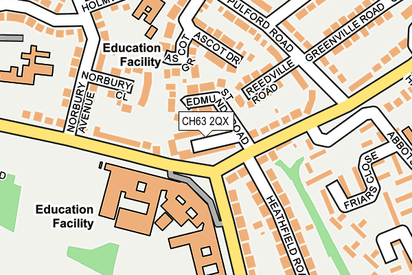 CH63 2QX map - OS OpenMap – Local (Ordnance Survey)