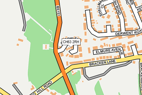 CH63 2RH map - OS OpenMap – Local (Ordnance Survey)