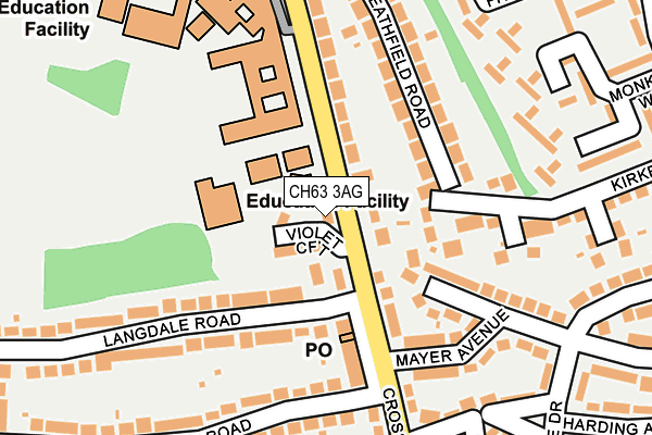 CH63 3AG map - OS OpenMap – Local (Ordnance Survey)