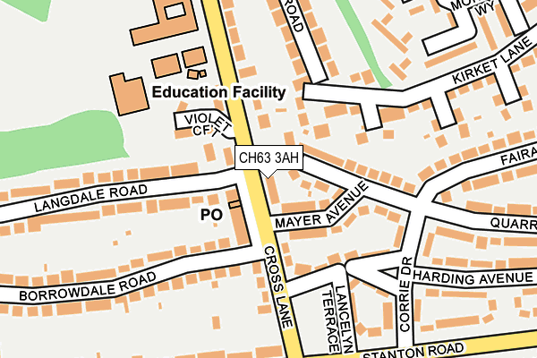 CH63 3AH map - OS OpenMap – Local (Ordnance Survey)