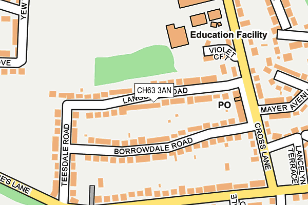 CH63 3AN map - OS OpenMap – Local (Ordnance Survey)