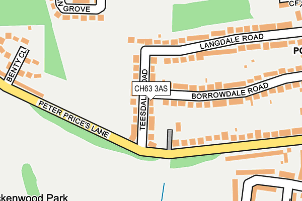 CH63 3AS map - OS OpenMap – Local (Ordnance Survey)