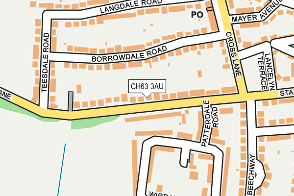 CH63 3AU map - OS OpenMap – Local (Ordnance Survey)