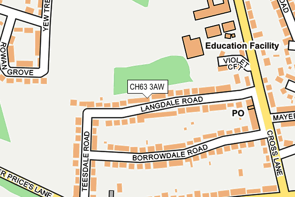 CH63 3AW map - OS OpenMap – Local (Ordnance Survey)