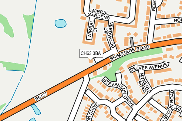 CH63 3BA map - OS OpenMap – Local (Ordnance Survey)