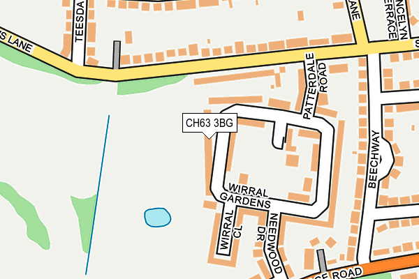 CH63 3BG map - OS OpenMap – Local (Ordnance Survey)