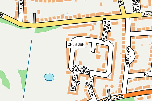 CH63 3BH map - OS OpenMap – Local (Ordnance Survey)