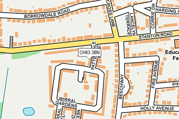 CH63 3BN map - OS OpenMap – Local (Ordnance Survey)