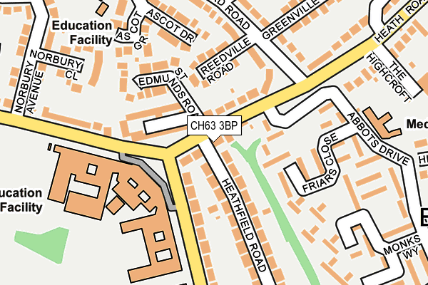 CH63 3BP map - OS OpenMap – Local (Ordnance Survey)