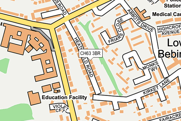 CH63 3BR map - OS OpenMap – Local (Ordnance Survey)