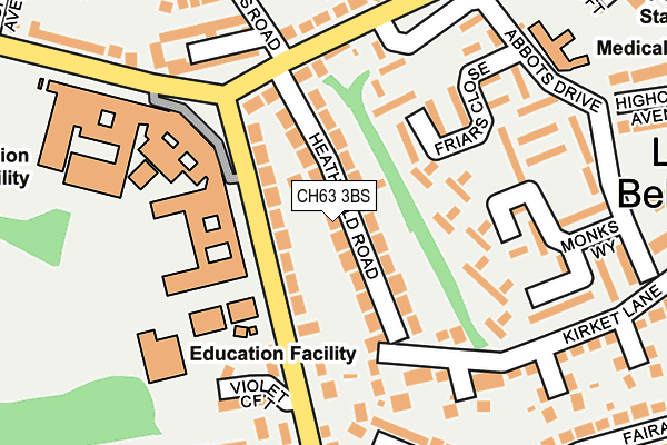 CH63 3BS map - OS OpenMap – Local (Ordnance Survey)