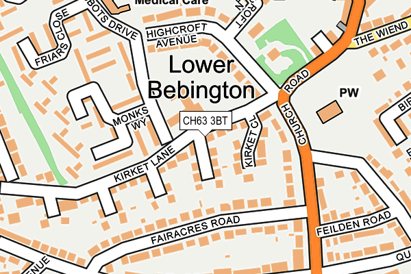 CH63 3BT map - OS OpenMap – Local (Ordnance Survey)