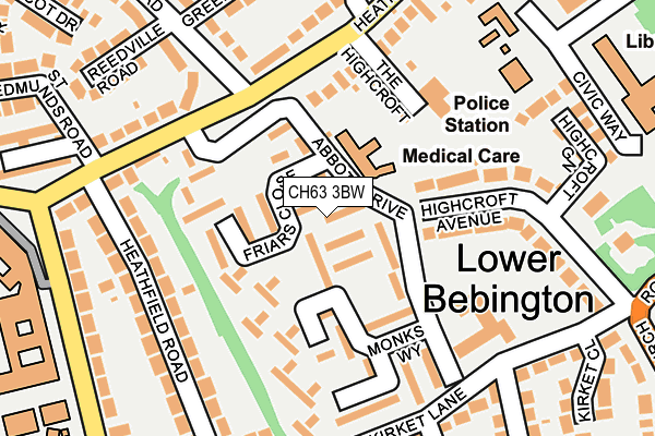 CH63 3BW map - OS OpenMap – Local (Ordnance Survey)