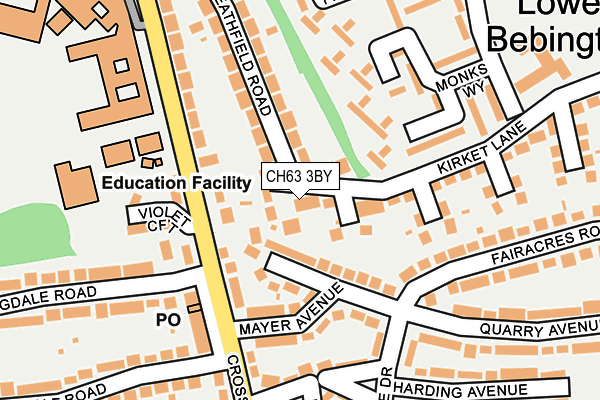 CH63 3BY map - OS OpenMap – Local (Ordnance Survey)