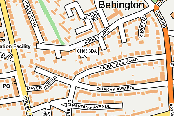 CH63 3DA map - OS OpenMap – Local (Ordnance Survey)