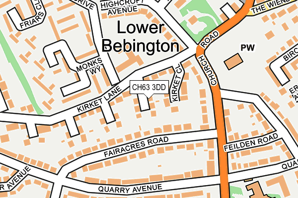 CH63 3DD map - OS OpenMap – Local (Ordnance Survey)