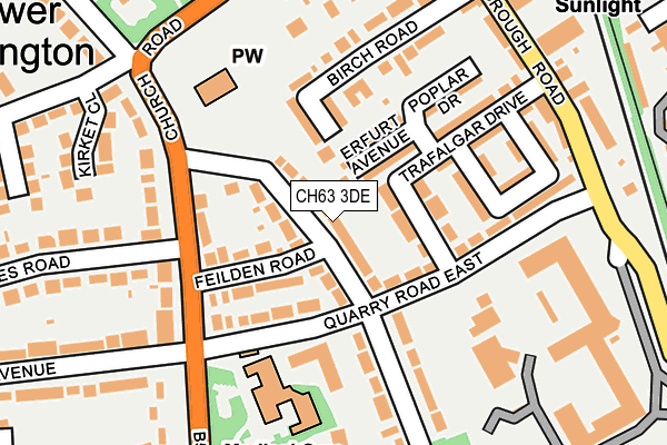 CH63 3DE map - OS OpenMap – Local (Ordnance Survey)