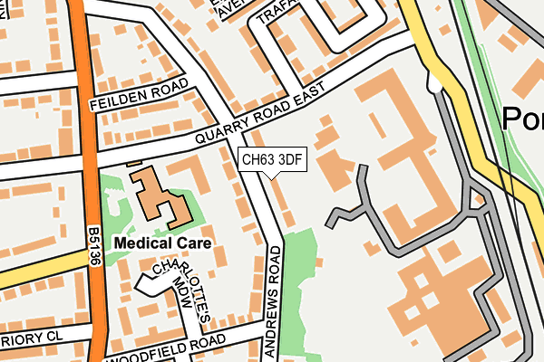 CH63 3DF map - OS OpenMap – Local (Ordnance Survey)