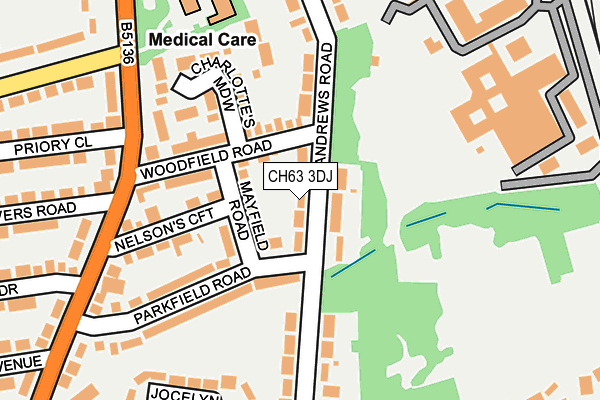 CH63 3DJ map - OS OpenMap – Local (Ordnance Survey)