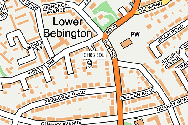 CH63 3DL map - OS OpenMap – Local (Ordnance Survey)