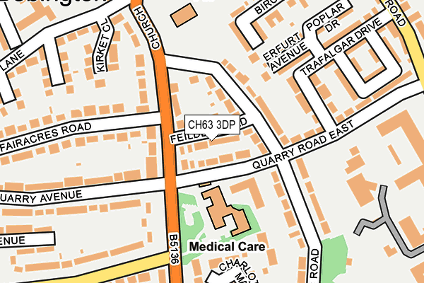 CH63 3DP map - OS OpenMap – Local (Ordnance Survey)