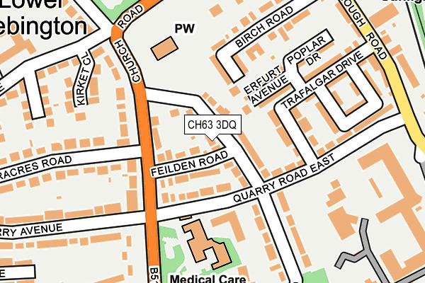 CH63 3DQ map - OS OpenMap – Local (Ordnance Survey)