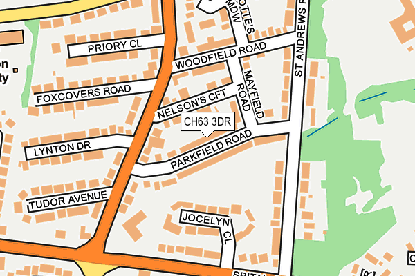 CH63 3DR map - OS OpenMap – Local (Ordnance Survey)