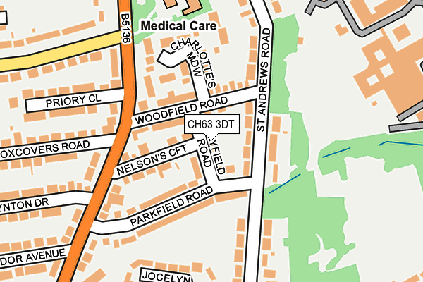 CH63 3DT map - OS OpenMap – Local (Ordnance Survey)