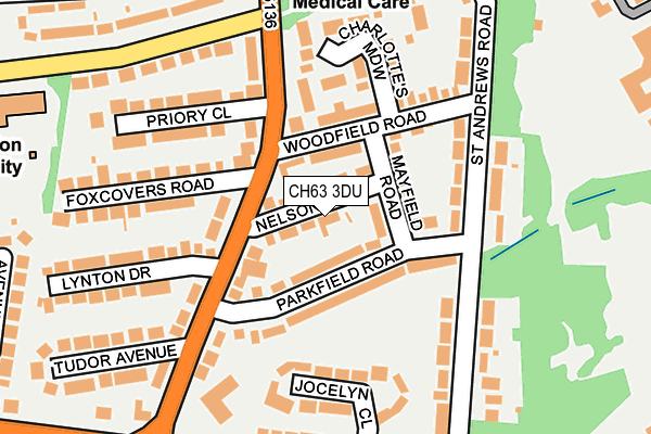 CH63 3DU map - OS OpenMap – Local (Ordnance Survey)