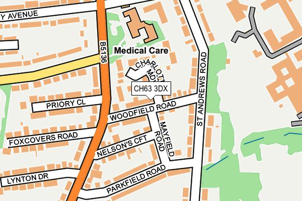 CH63 3DX map - OS OpenMap – Local (Ordnance Survey)