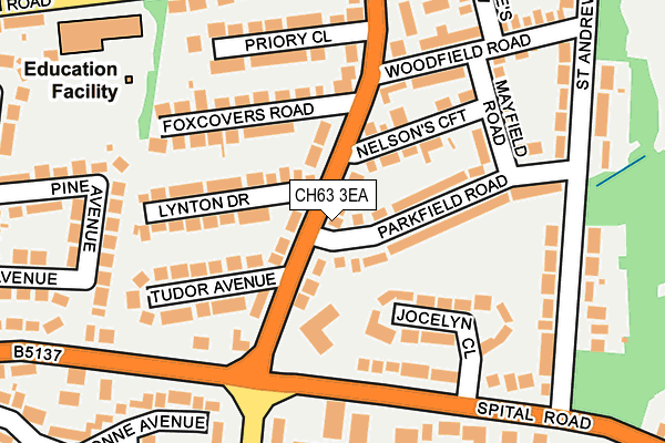 CH63 3EA map - OS OpenMap – Local (Ordnance Survey)