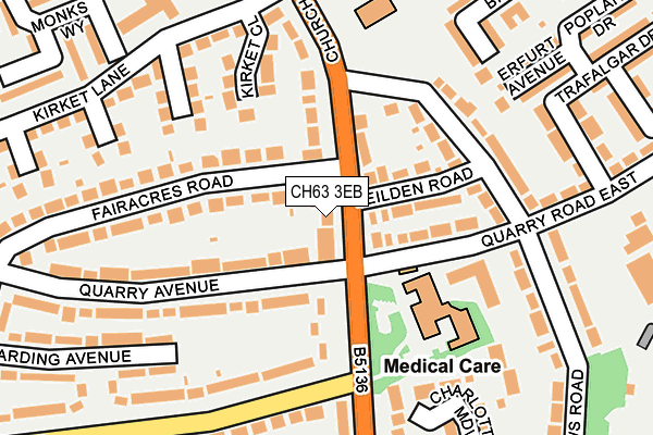 CH63 3EB map - OS OpenMap – Local (Ordnance Survey)