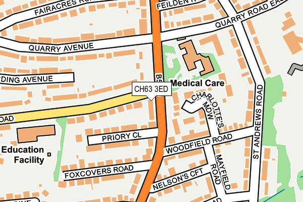 CH63 3ED map - OS OpenMap – Local (Ordnance Survey)