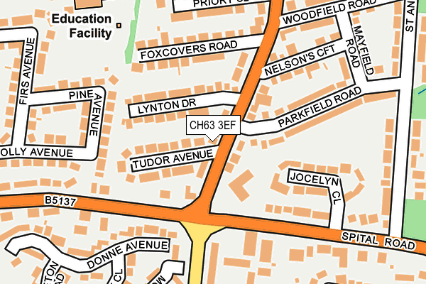 CH63 3EF map - OS OpenMap – Local (Ordnance Survey)