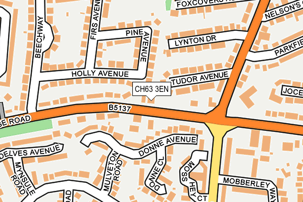 CH63 3EN map - OS OpenMap – Local (Ordnance Survey)