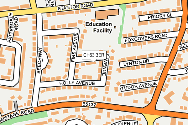 CH63 3ER map - OS OpenMap – Local (Ordnance Survey)