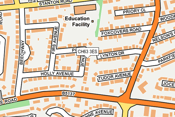 CH63 3ES map - OS OpenMap – Local (Ordnance Survey)