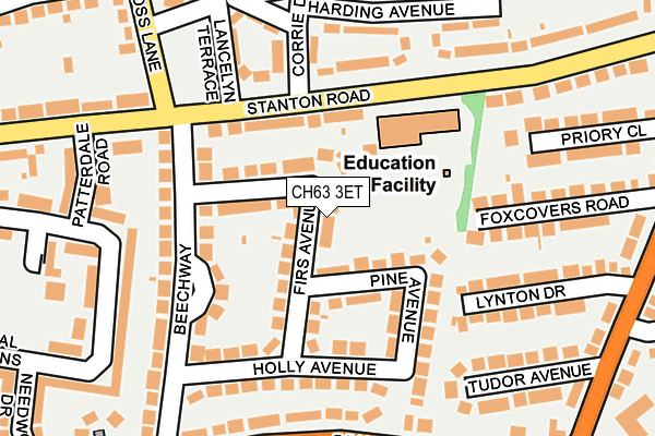 CH63 3ET map - OS OpenMap – Local (Ordnance Survey)