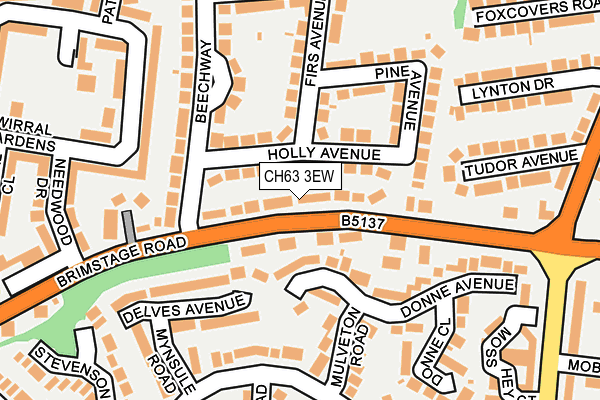 CH63 3EW map - OS OpenMap – Local (Ordnance Survey)