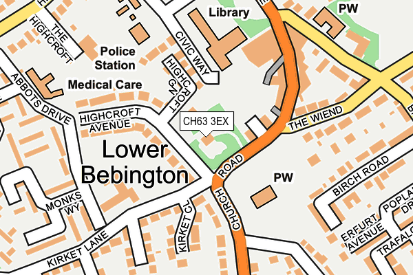 CH63 3EX map - OS OpenMap – Local (Ordnance Survey)