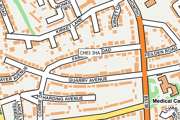 CH63 3HA map - OS OpenMap – Local (Ordnance Survey)